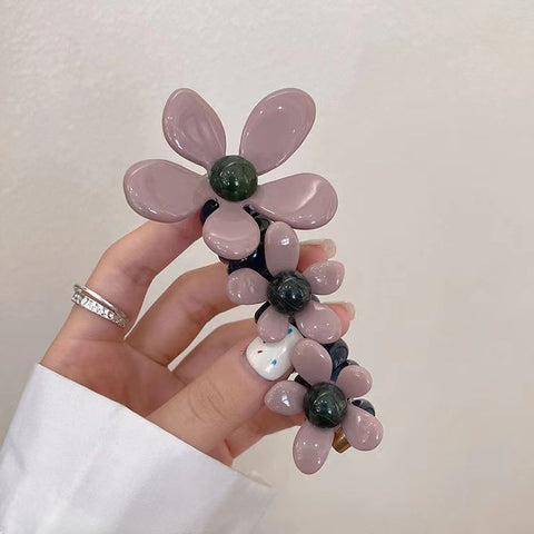 Acrylic Flower Hair Ties Women
