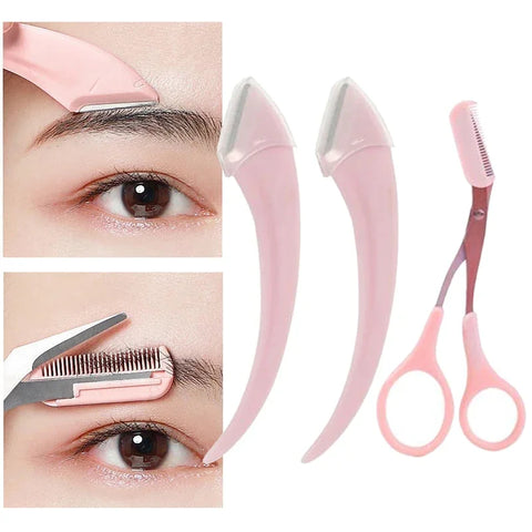 Women Eyebrow Scissors With Comb Brow Trimmer
