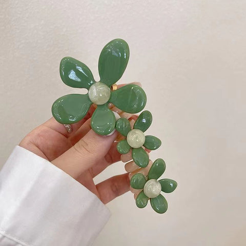 Acrylic Flower Hair Ties Women