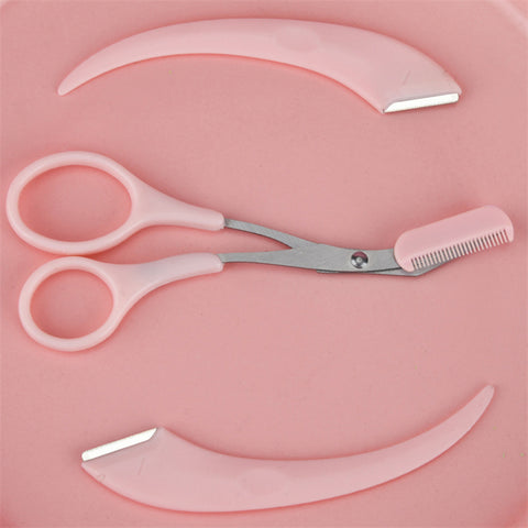 Women Eyebrow Scissors With Comb Brow Trimmer