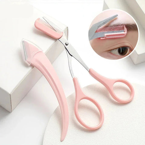 Women Eyebrow Scissors With Comb Brow Trimmer